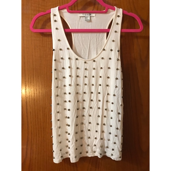 White Top with Gold Accent "Spikes" - Picture 1 of 3